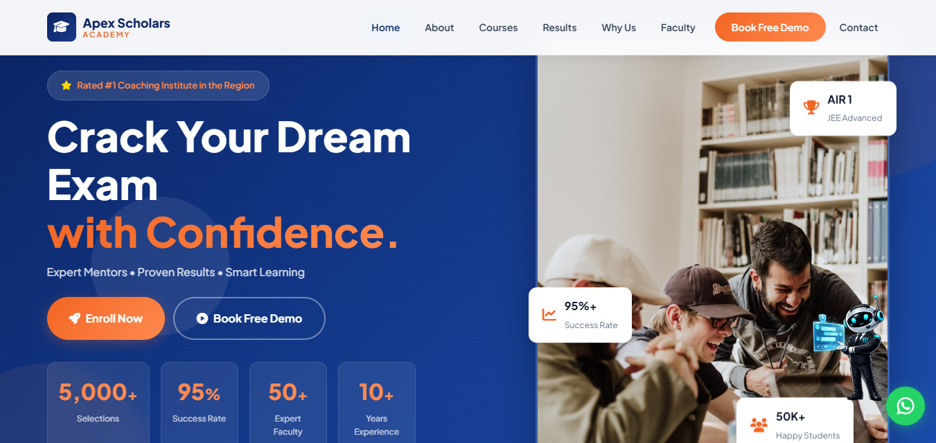 Apex Scholars Academy website