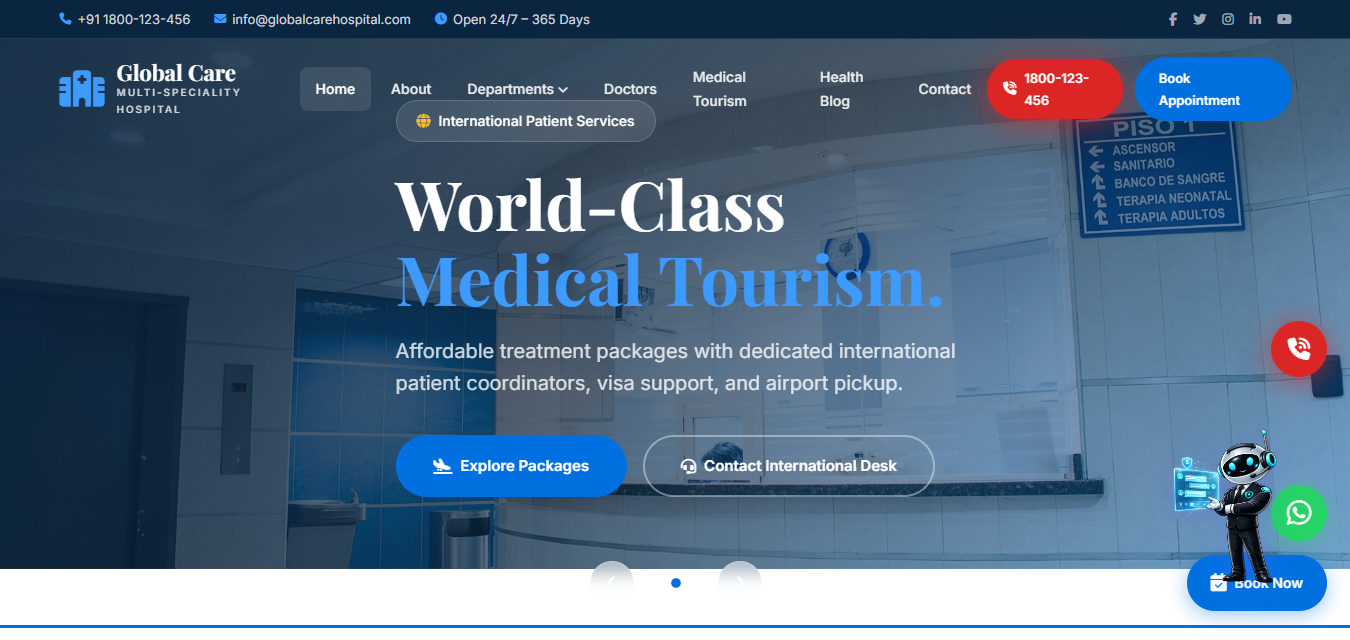 Global Care Hospital website
