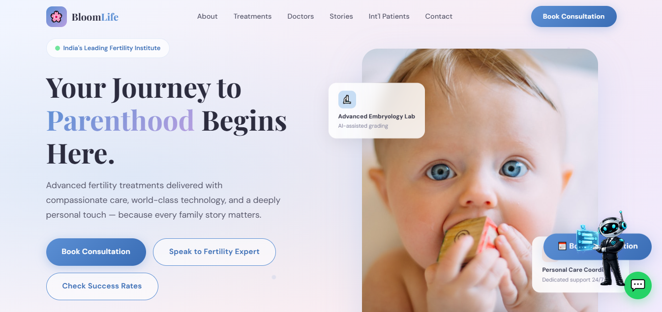 BloomLife IVF website