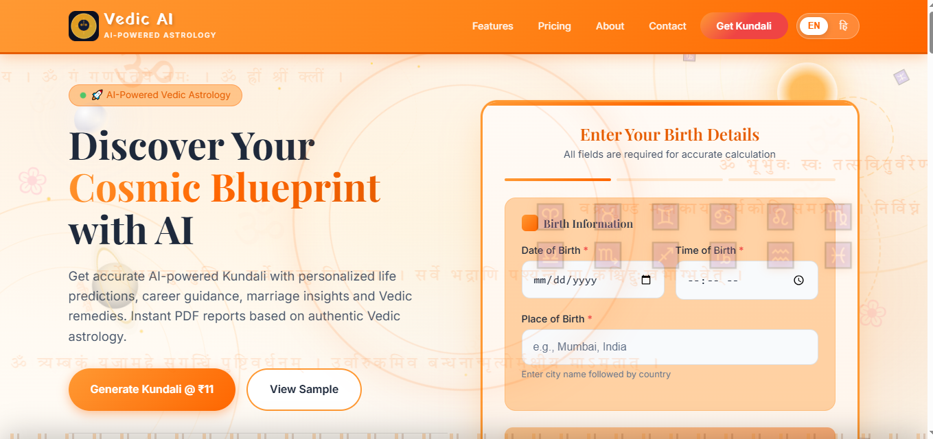 VedicAI AI guidance platform by Appetenza Technologies
